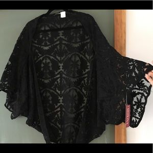 Merona Black Lace Kimono